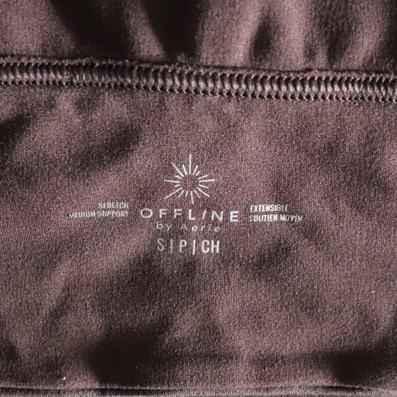 Offline by Aerie Women's S Brown Medium Support Camo Strappy Stretch Sports Bra - Picture 8 of 9